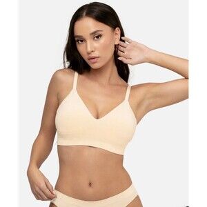 Underoutfit 450 The pullover Bralette Women's L Sand Padded V Neck Wireless